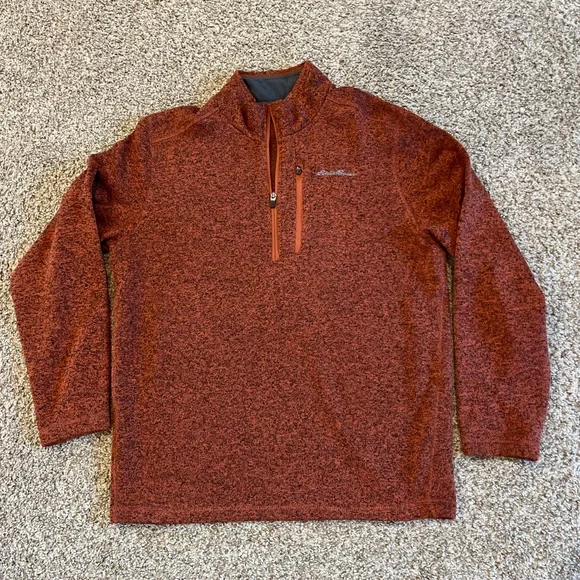 Eddie Bauer quarter zip pullover sweater Size Large Like New - Picture 1 of 5